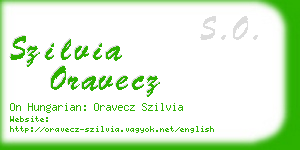 szilvia oravecz business card